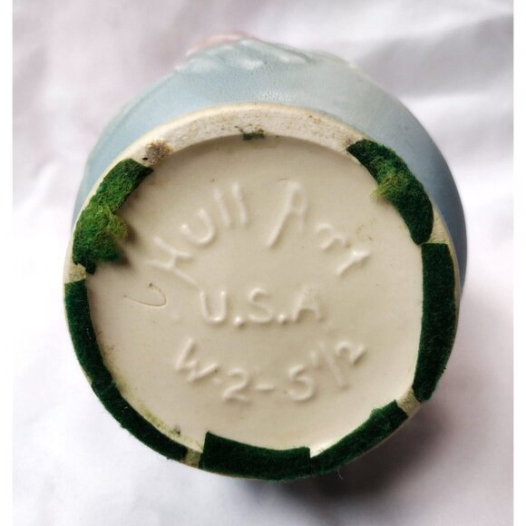 Vintage Hull Pottery Pink And Green Wildflower Vase W-2, Excellent - Picture 6 of 6